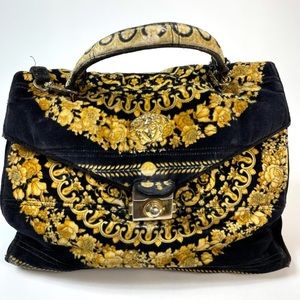 Versace Iconic 1990s Purse Velvet material